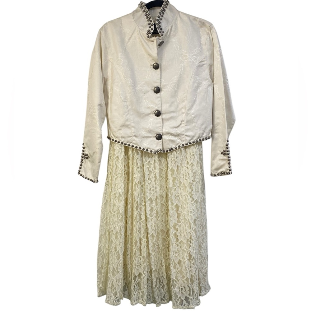 Vintage Silver River Two Piece Jacket and Lace Skirt